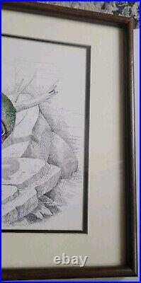 Vintage Original Signed Frank Burt Smoot Trout Watercolor Painting
