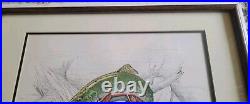 Vintage Original Signed Frank Burt Smoot Trout Watercolor Painting