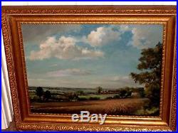 Vintage Original Signed Max Hofler, listed Oil Painting English Rural Landscape