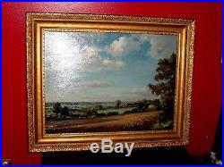 Vintage Original Signed Max Hofler, listed Oil Painting English Rural Landscape