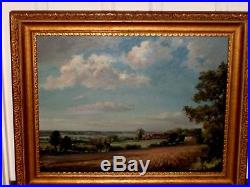 Vintage Original Signed Max Hofler, listed Oil Painting English Rural Landscape