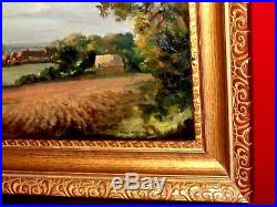 Vintage Original Signed Max Hofler, listed Oil Painting English Rural Landscape