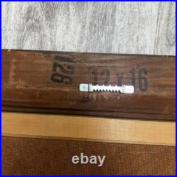 Vintage Original Signed Seascape Oil Painting RockyCoast Ocean Waves Framed