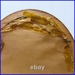 Vintage Original Signed Still Life Flowers in Vase Painting Gilt Oval Framed 22