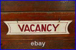 Vintage Original VACANCY Hand Painted Wood Hotel Lodge Double Sided Sign 32