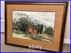 Vintage Original Watercolor Painting Signed Barkell