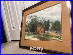 Vintage Original Watercolor Painting Signed Barkell
