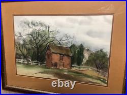 Vintage Original Watercolor Painting Signed Barkell