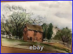 Vintage Original Watercolor Painting Signed Barkell