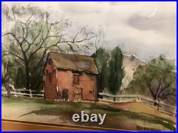 Vintage Original Watercolor Painting Signed Barkell