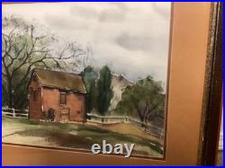 Vintage Original Watercolor Painting Signed Barkell