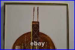Vintage Oropeza MCM Cityscape Original Art Painting Signed Chicago Skyline