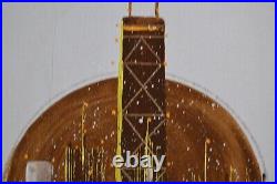 Vintage Oropeza MCM Cityscape Original Art Painting Signed Chicago Skyline