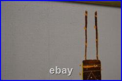 Vintage Oropeza MCM Cityscape Original Art Painting Signed Chicago Skyline