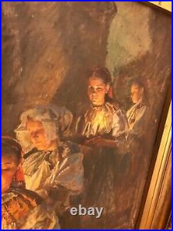 Vintage Othmar Ruzicka (1877-1962) Antique Painting Oil on Canvas