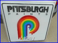 Vintage PITTSBURGH PAINTS Lighted Plastic Store Dealer Advertising SIGN