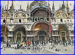 Vintage P. Vasco Italian Venetian Watercolor Painting Signed & Framed Original