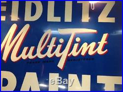 Vintage Paint Metal Sign Seidlitz Multitint Paint Neubert's Quakertown 70 x 46