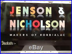 Vintage Paint Varnish Advertising Sign Jenson & Nicholson Porcelain Enamel Sign