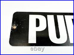 Vintage Painted Metal Double Sided Sign PUBLIC PHONE SOFT DRINKS