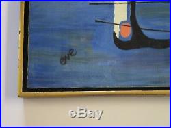 Vintage Painting Abstract Expressionism Non Objective Modernism 1960's Surreal