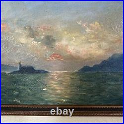 Vintage Painting By Enno Nesemann California, Golden Gate, San Francisco