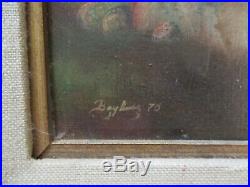 Vintage Painting By Raymond Bayless California American Regionalism Sunset Farm