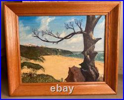 Vintage Painting Of Bahama Beach Bahamas Signed Exhibited