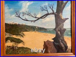 Vintage Painting Of Bahama Beach Bahamas Signed Exhibited