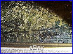 Vintage Painting Oil By Kurt Moser Wettersteingebirge Eastern Alps Zugspitze