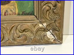 Vintage Painting On Board Signed Framed