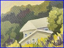 Vintage Painting On Canvas And Framed Signed M. Dougenis