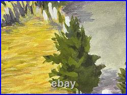 Vintage Painting On Canvas And Framed Signed M. Dougenis