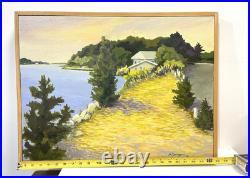 Vintage Painting On Canvas And Framed Signed M. Dougenis