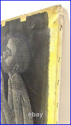 Vintage Painting On Canvas By Nkutu A Zowa Signed And Dated 1987