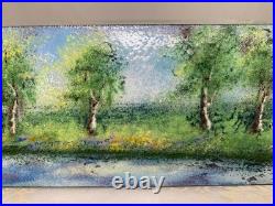 Vintage Painting Signed Raphael Enamel on Copper MCM