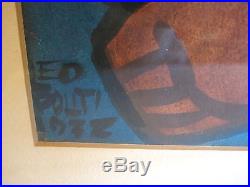 Vintage Pair Leo Politi 1932 Mayan Paintings Signed