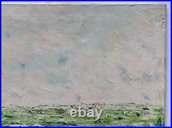 Vintage Panos Signed Abstract Oil Painting Impasto Landscape 1974 New York Ny