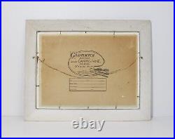 Vintage Pansy Flower Still Life Painting Pansies Framed Signed Mid Century Blue