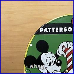 Vintage Patterson Sargent Porcelain Sign Disney Paint Service Station Pump Plate
