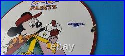 Vintage Pee Gee Paints Sign Mickey Painting Brush Gas Pump Porcelain Sign