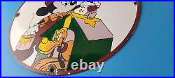 Vintage Pee Gee Paints Sign Mickey Painting Brush Gas Pump Porcelain Sign