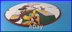 Vintage Pee Gee Paints Sign Mickey Painting Brush Gas Pump Porcelain Sign