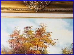 Vintage Percy, Landscape Oil on Canvas, Antique Frame, Signed Painting 24X20