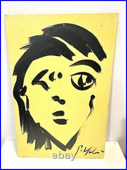 Vintage Peter Keil Abstract Painting On Board Signed With COA