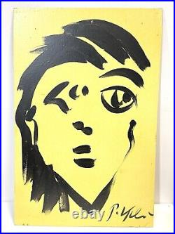 Vintage Peter Keil Abstract Painting On Board Signed With COA