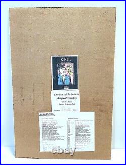 Vintage Peter Keil Abstract Painting On Board Signed With COA