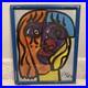 Vintage Peter Keil Original Painting On Board Colorful Face Signed