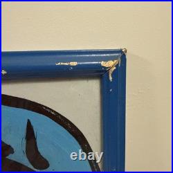 Vintage Peter Keil Original Painting On Board Colorful Face Signed