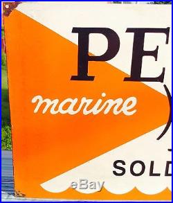 Vintage Pettit Marine Boat Paint Metal Sign. Vintage Pettit Marine Fishing Sign